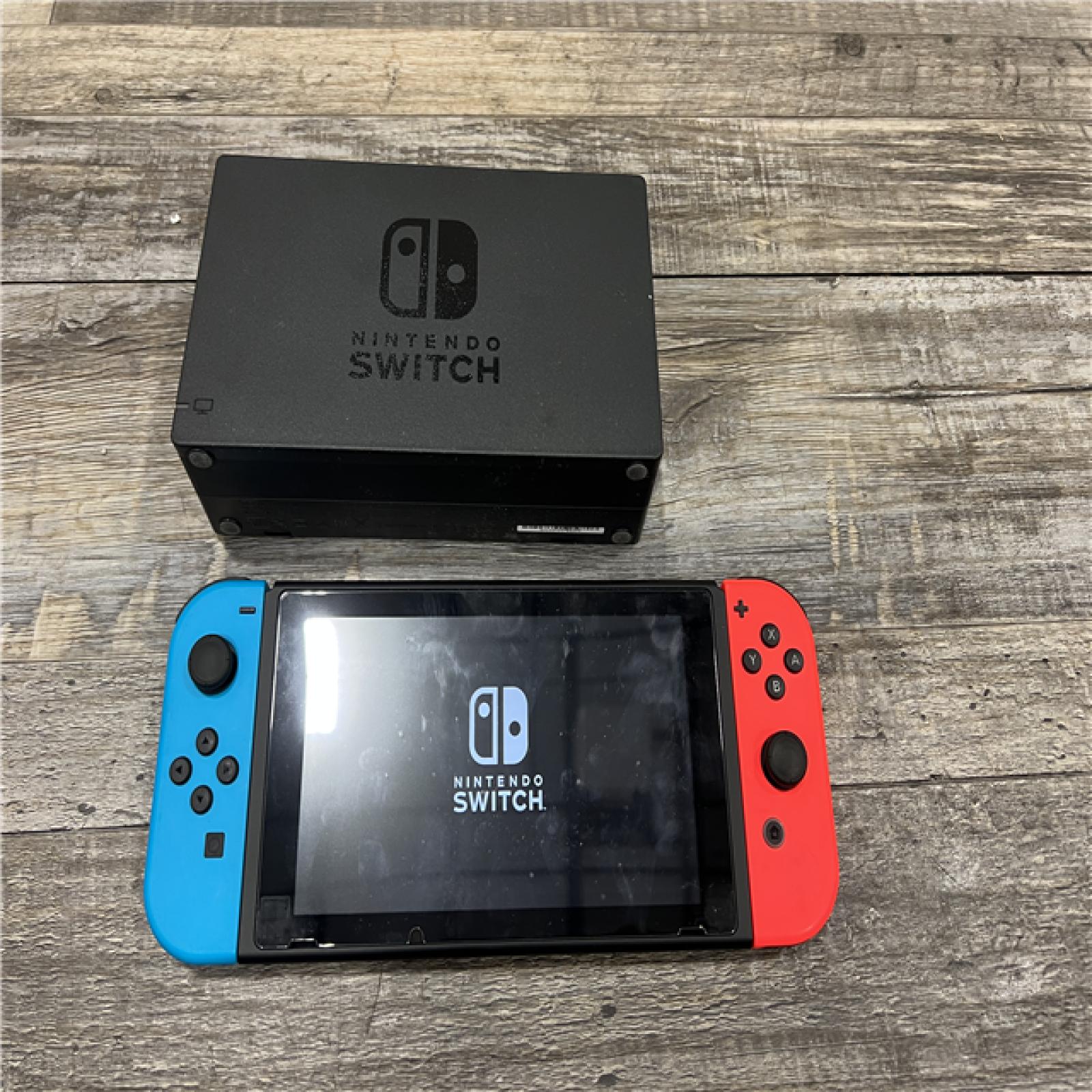 AS-IS Nintendo Switch with Neon Blue and Neon Red Joy-Con