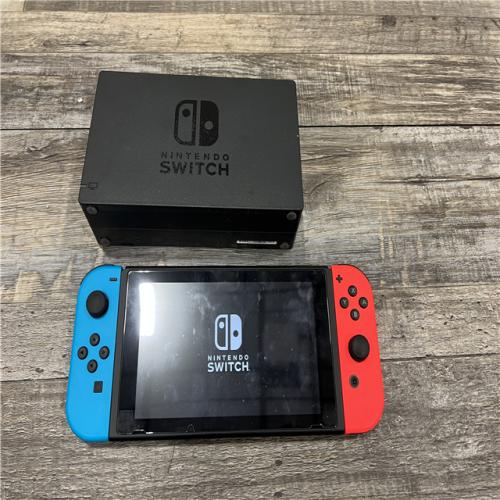 AS-IS Nintendo Switch with Neon Blue and Neon Red Joy-Con