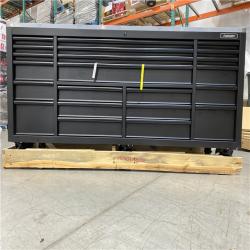 DALLAS LOCATION - Tool Storage 84 in. W Heavy Duty Matte Black Mobile Workbench Tool Chest with Stainless Steel Work Top