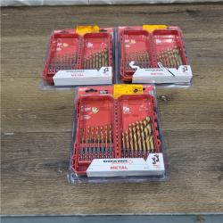 NEW! Milwaukee Titanium Drill Bit Set 23 Piece ( 3 PACK)