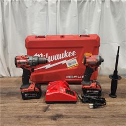 AS IS Milwaukee M18 FUEL 18V Lithium-Ion Brushless Cordless Hammer Drill and Impact Driver Combo Kit (2-Tool) with 2 Batteries