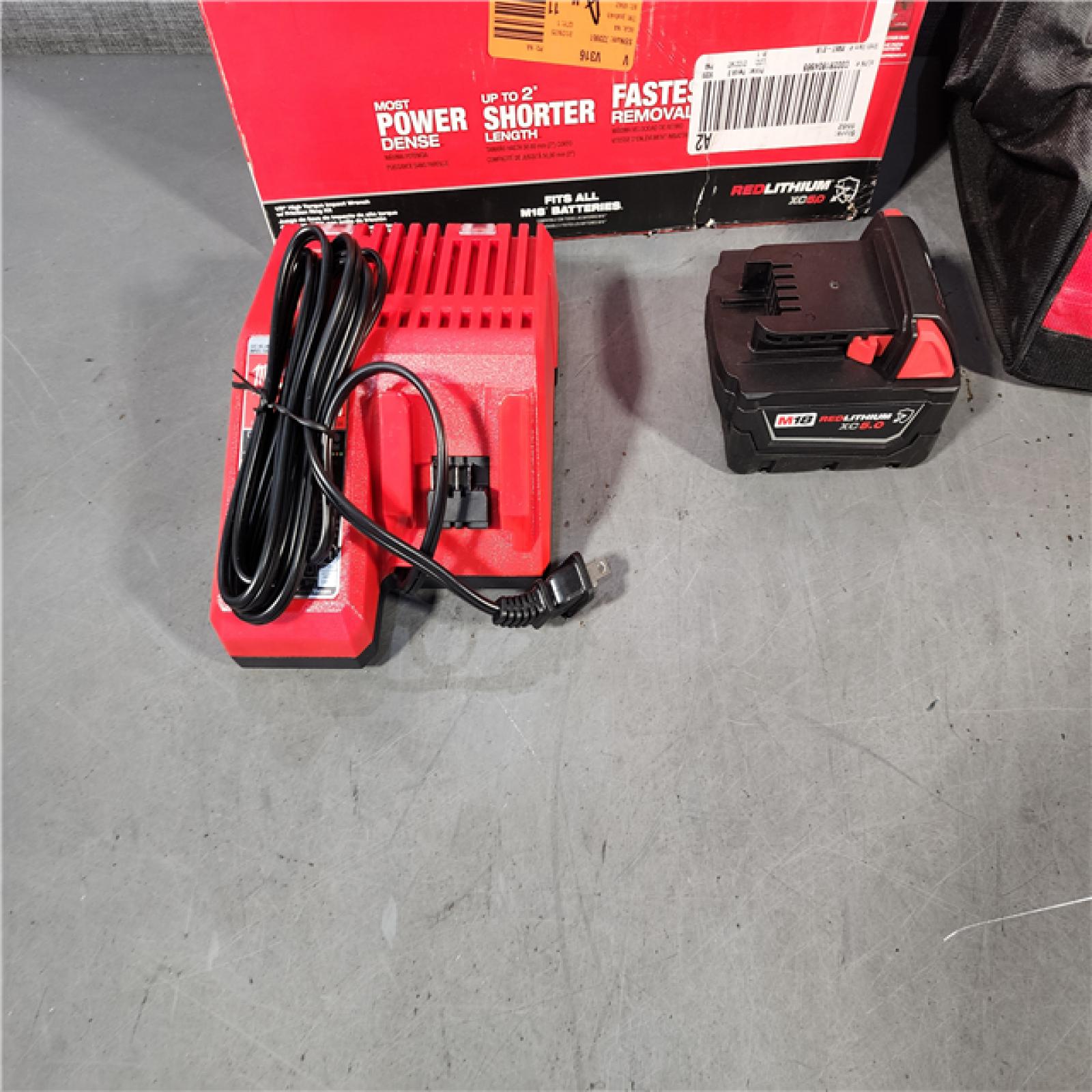 HOUSTON LOCATION - AS-IS (APPEARS LIKE NEW) Milwaukee M18 1/2 in. Cordless Brushless High Torque Impact Wrench Kit (Battery & Charger)