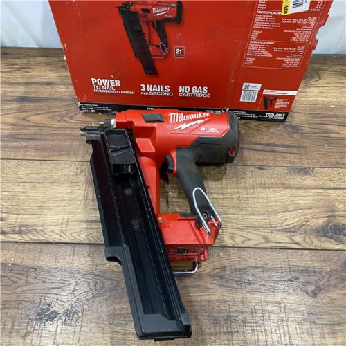 AS IS Milwaukee 2744-20 M18 FUEL 3-1/2 in. 18-Volt 21-Degree Lithium-Ion Brushless Cordless Framing Nailer (Tool-Only) (Refurbished)