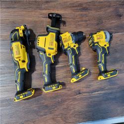 California New DEWALT 4-Tool Combo Kit (2 Batteries, 1 Charger, and Bag Included)