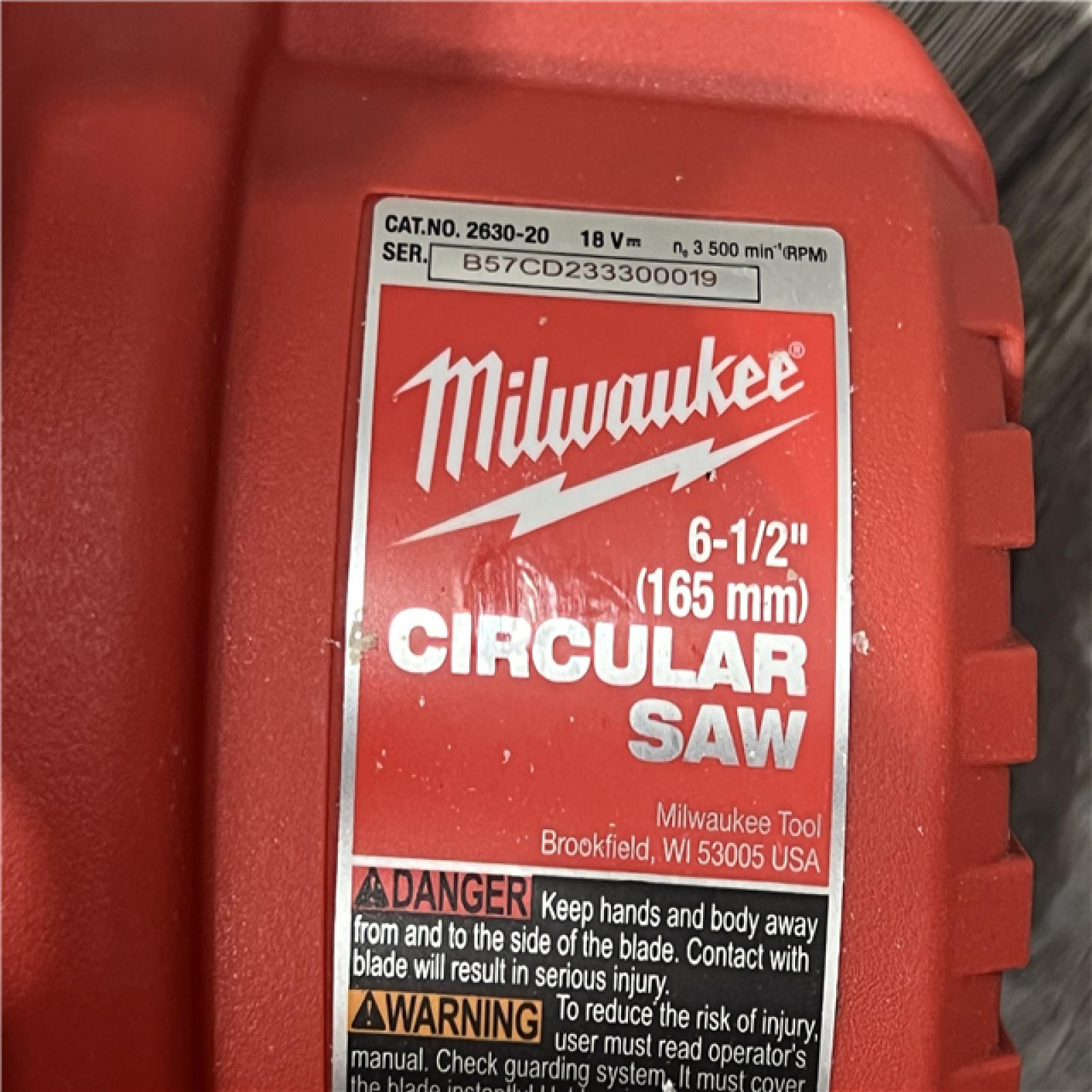 AS-IS Milwaukee 2630-20 M18 Cordless 6-1/2 Circular Saw Bare Tool Only - All