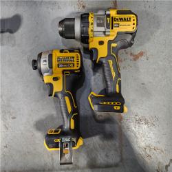 HOUSTON LOCATION - AS-IS DEWALT 20V MAX Cordless Brushless Hammer Drill/Driver 2 Tool Combo Kit with FLEXVOLT ADVANTAGE