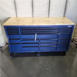 CALIFORNIA AS IS husky 84in. 22-drawer mobile workbench