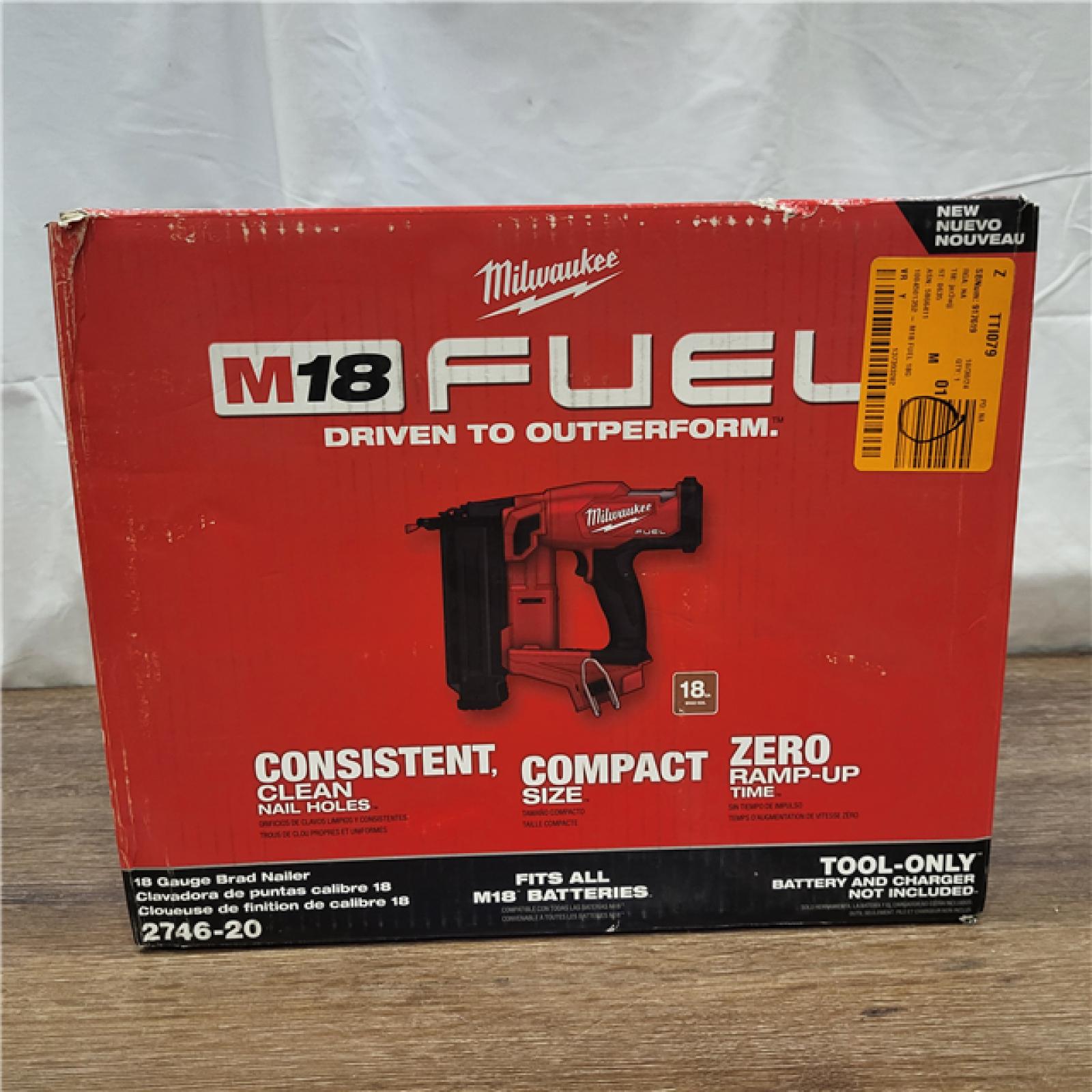 AS-IS Milwaukee M18 FUEL 18 Gauge Brad Nailer