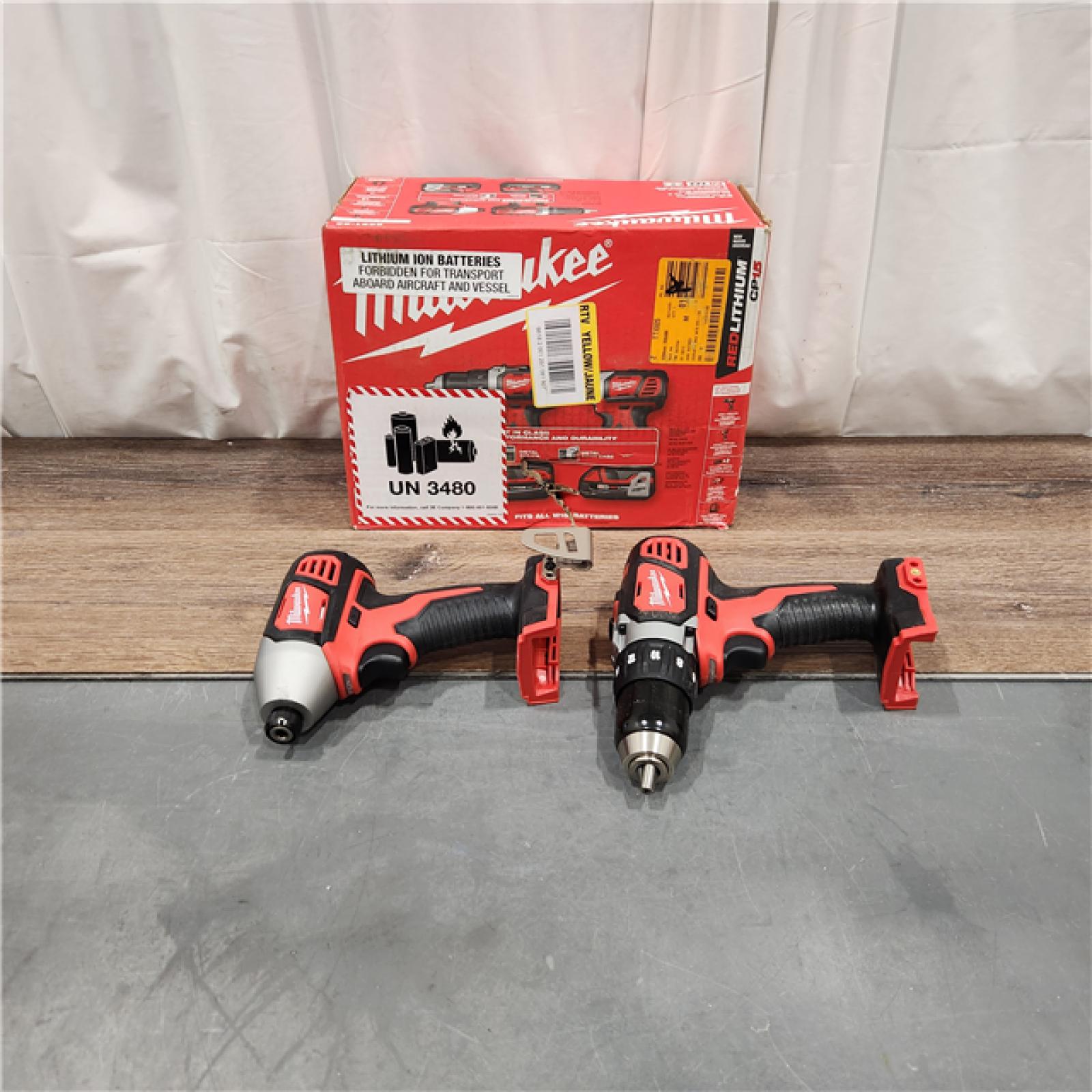 AS IS Milwaukee M18 18V Cordless Brushed 2 Tool Drill/Driver and Impact Driver Kit