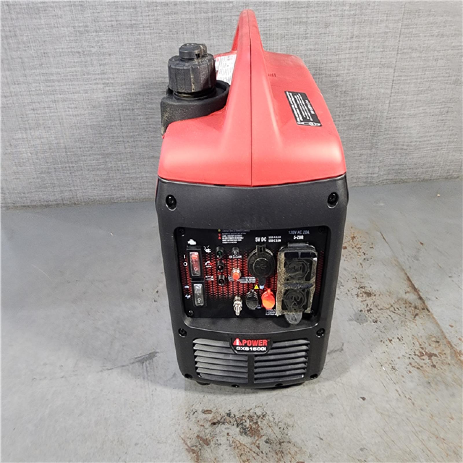 HOUSTON LOCATION - AS-IS 1500-Watt Recoil Start Gasoline Powered Ultra-Light Inverter Generator with 60cc OHV Engine and CO Sensor Shutdown