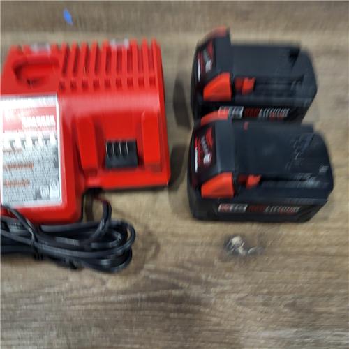 AS-IS Milwaukee M18 18-Volt Lithium-Ion XC Starter Kit with Two 5.0Ah Batteries / Charger (48-59-1852B)