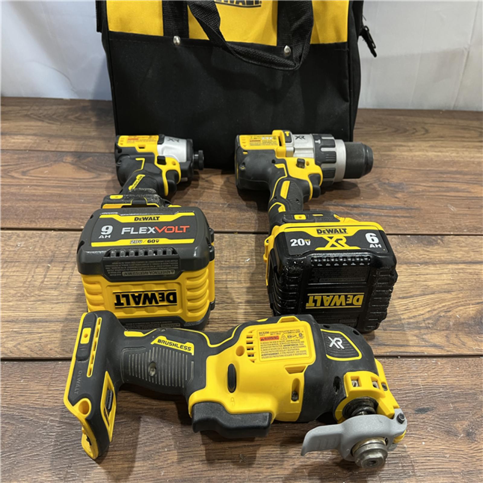 AS IS DEWALT Brushless Hammer Drill/Impact  Oscillating Tool Combo Kit,