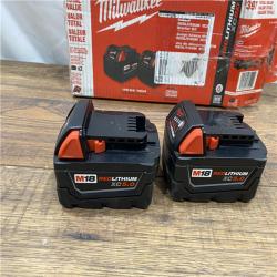 AS IS Milwaukee M18 18-Volt Lithium-Ion XC Starter Kit with Two 5.0Ah Batteries / Charger (48-59-1852B)