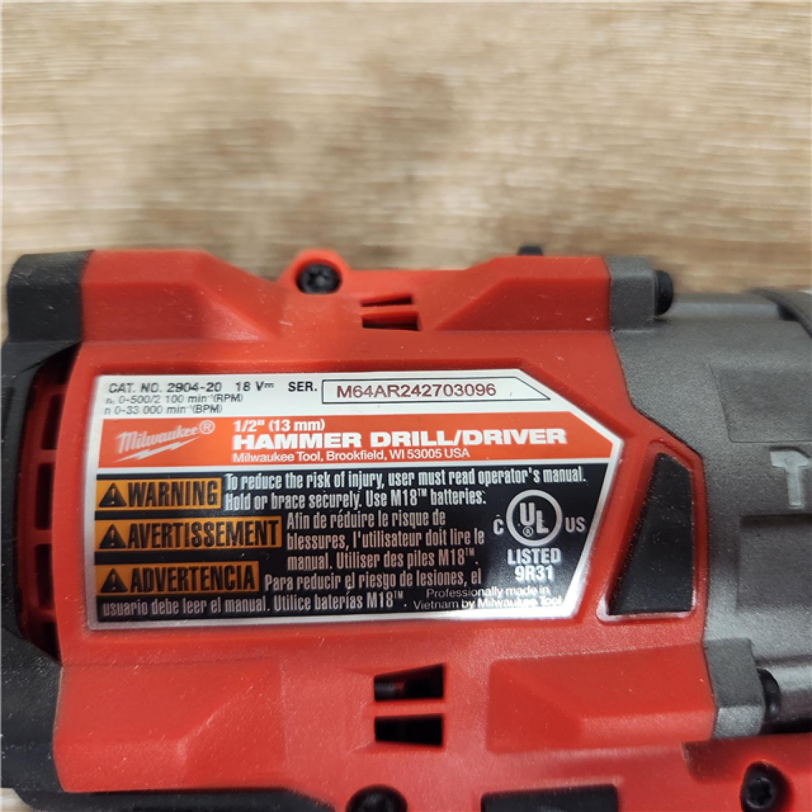 AS-IS Milwaukee 2904-20 12V 1/2  Hammer Drill/ Driver