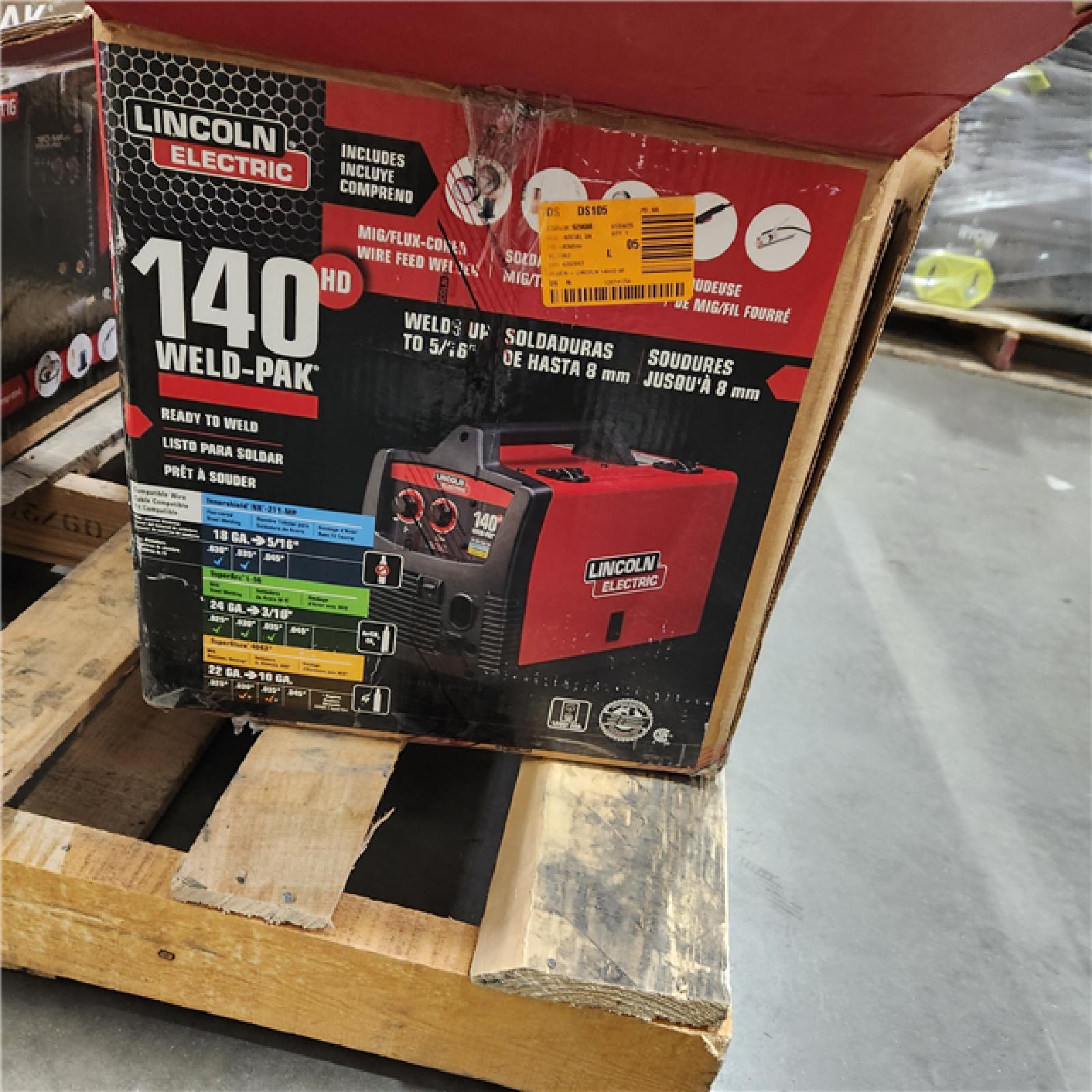 Dallas Location - As-Is Lincoln Electric Weld-Pak 140 Amp MIG