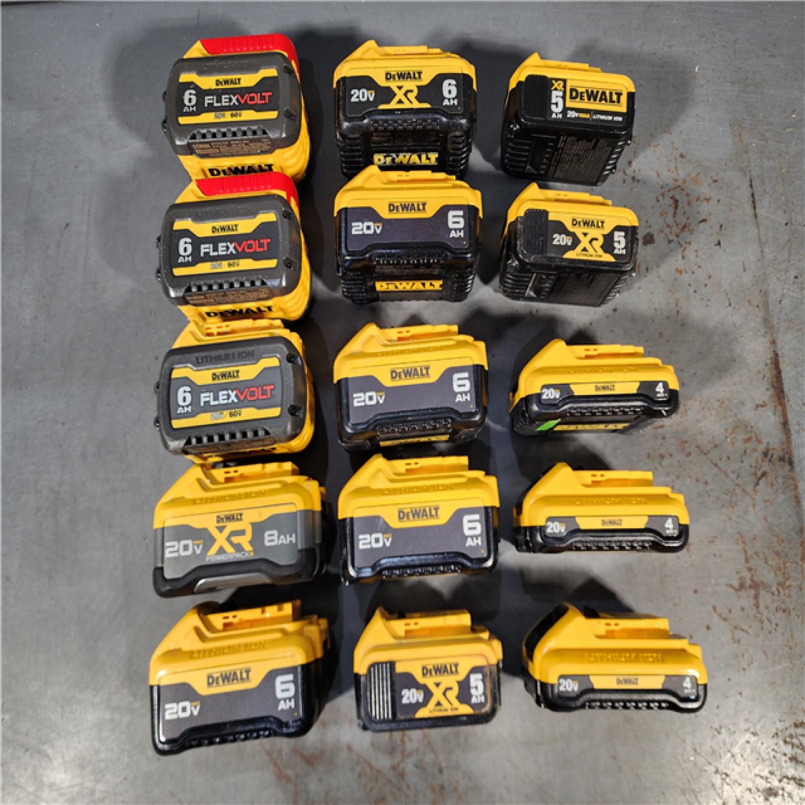 HOUSTON LOCATION - AS-IS DEWALT BATTERY PACK QTY - 15