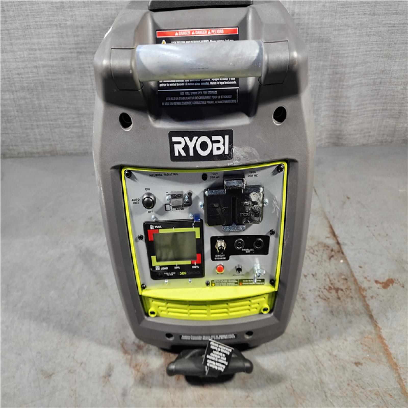 HOUSTON LOCATION - AS-IS RYOBI 2,300-Watt Recoil Start Bluetooth Super Quiet Gasoline Powered Digital Inverter Generator with CO Shutdown Sensor