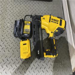 Houston location AS-IS DeWalt DCN660D1 20V 16 Gauge Cordless Angled Finish Nailer Kit W/ 2Ah Battery