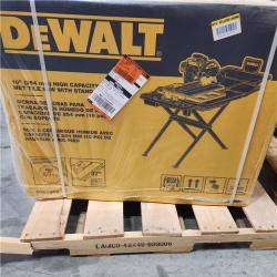 Dallas Location - NEW- DEWALT 10 in. High Capacity Wet Tile Saw with Stand