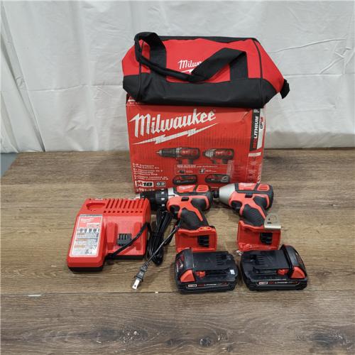 AS-IS Milwaukee M18 Brushed Cordless (2-Tool) Drill/Driver and Impact Driver Kit