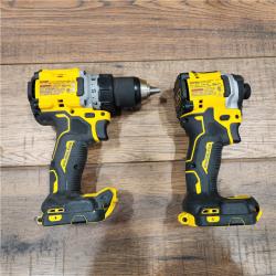 AS-IS 20V MAX XR Cordless Drill/Driver, ATOMIC Impact Driver 2 Tool Combo Kit, (2) 2.0Ah Batteries, Charger, and Bag