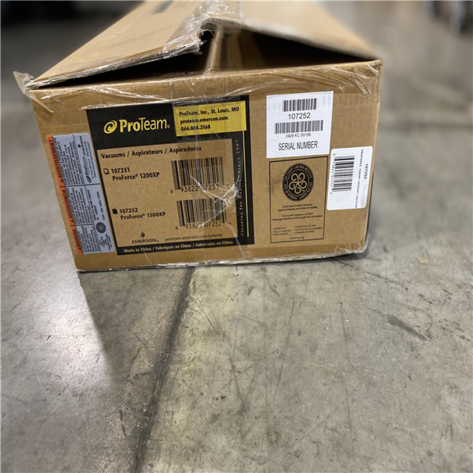 DALLAS LOCATION - ProTeam ProForce 1500XP Commercial Upright Vacuum Cleaner with ProLevel Filtration, On-Board Tools for Carpets and Hard Floors