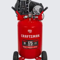 DALLAS LOCATION - AS-IS CRAFTSMAN 30-Gallon Portable Electric 175 PSI Vertical Air Compressor