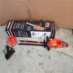 HOUSTON LOCATION - AS-IS EFORCE 22 in. 56V Cordless Battery Hedge Trimmer with 2.5Ah Battery and Charger