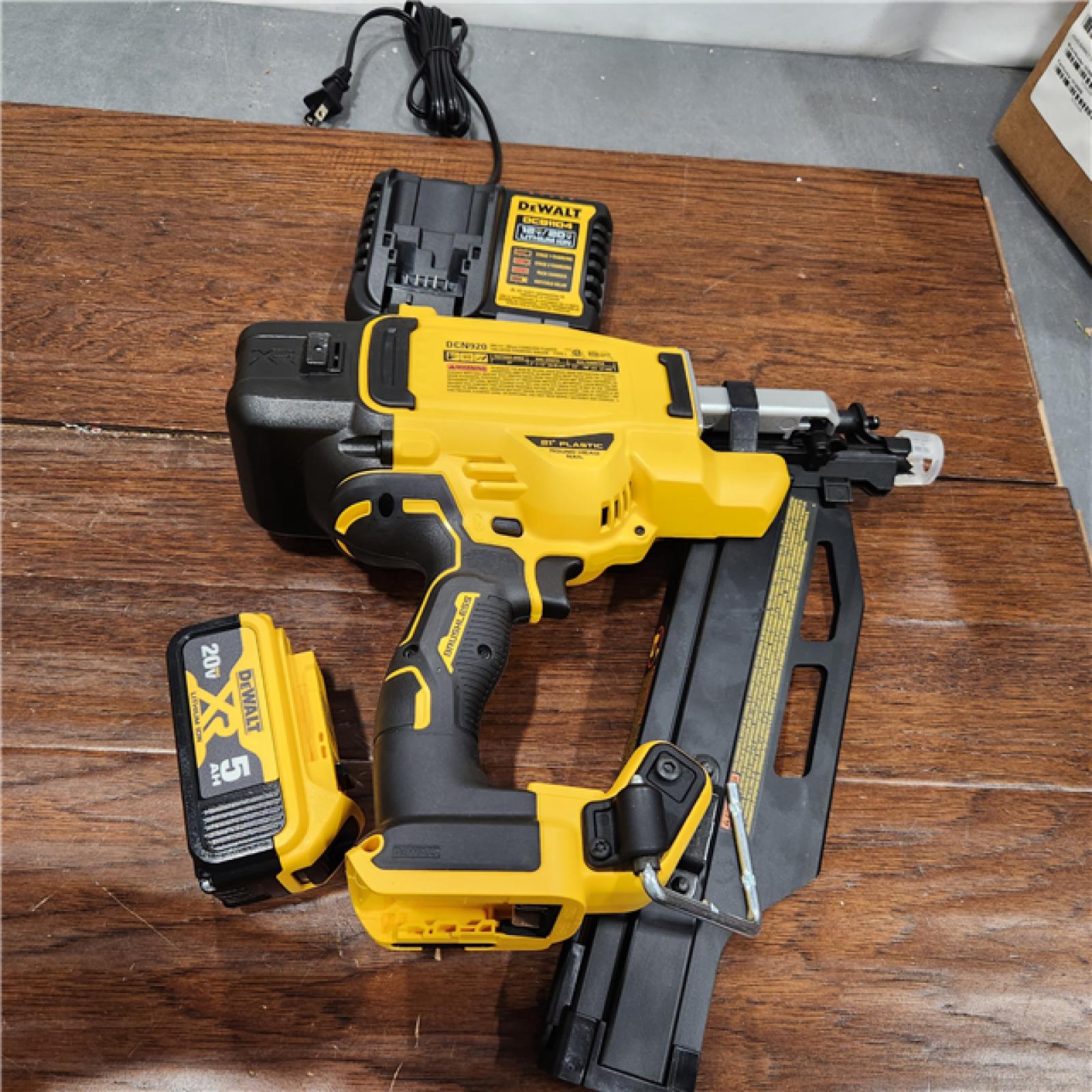 AS-IS 20-Volt 21Â° Cordless Framing Nailer Kit with 5.0 Ah Lithium-Ion Battery and Charger