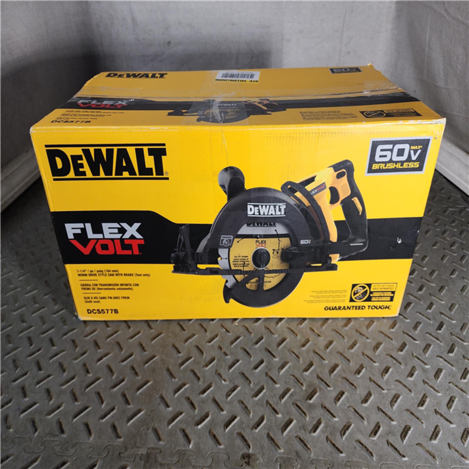 HOUSTON LOCATION - AS-IS DEWALT FLEXVOLT 60V MAX Cordless Brushless 7-1/4 in. Wormdrive Style Circular Saw (Tool Only)