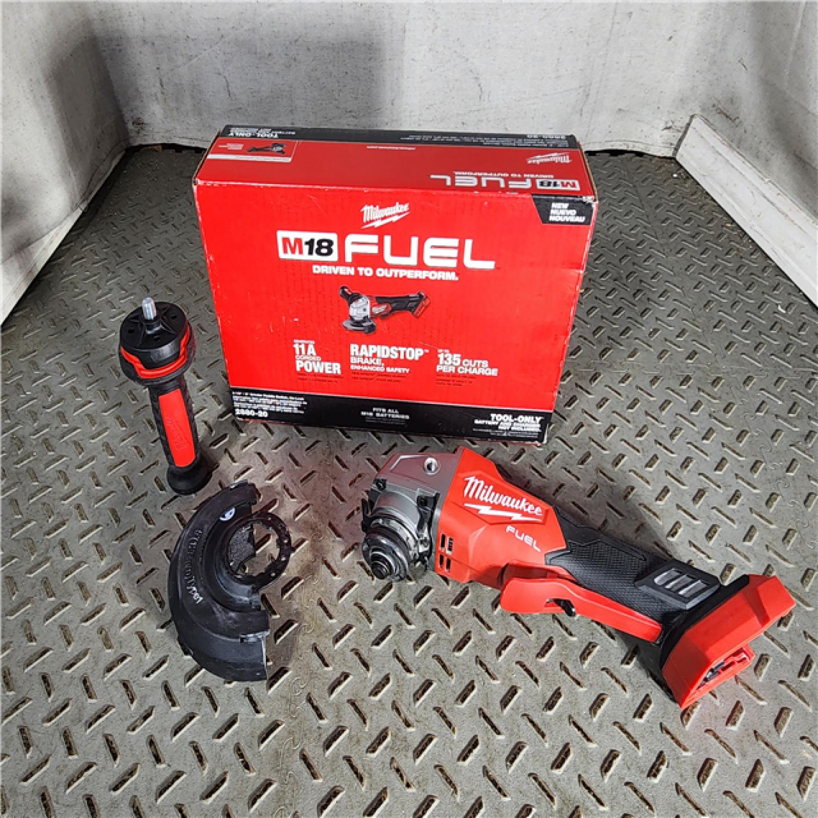 HOUSTON LOCATION - AS-IS Milwaukee 2880-20 M18 FUEL 18-Volt Lithium-Ion Brushless Cordless 4-1/2 in./5 in. Grinder W/Paddle Switch (Tool-Only)