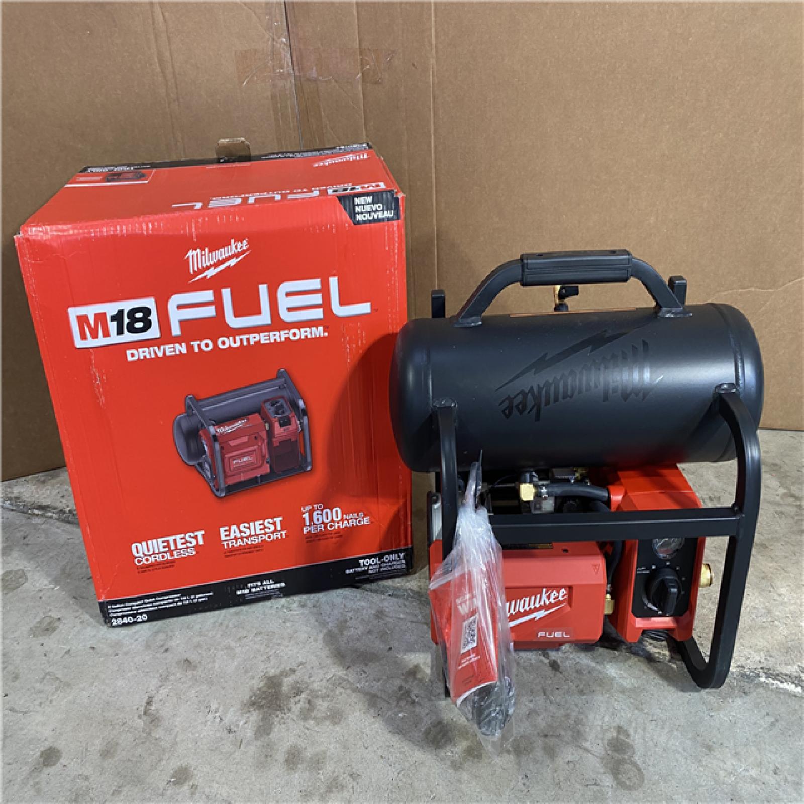 HOUSTON LOCATION - AS-IF M18 FUEL 18-Volt Lithium-Ion Brushless Cordless 2 Gal. Electric Compact Quiet Compressor (Tool-Only)