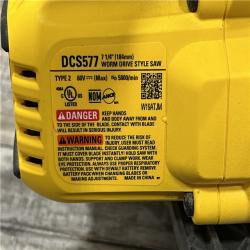 AS-IS DEWALT FLEXVOLT 60V MAX Cordless Brushless 7-1/4 in. Wormdrive Style Circular Saw (Tool Only)