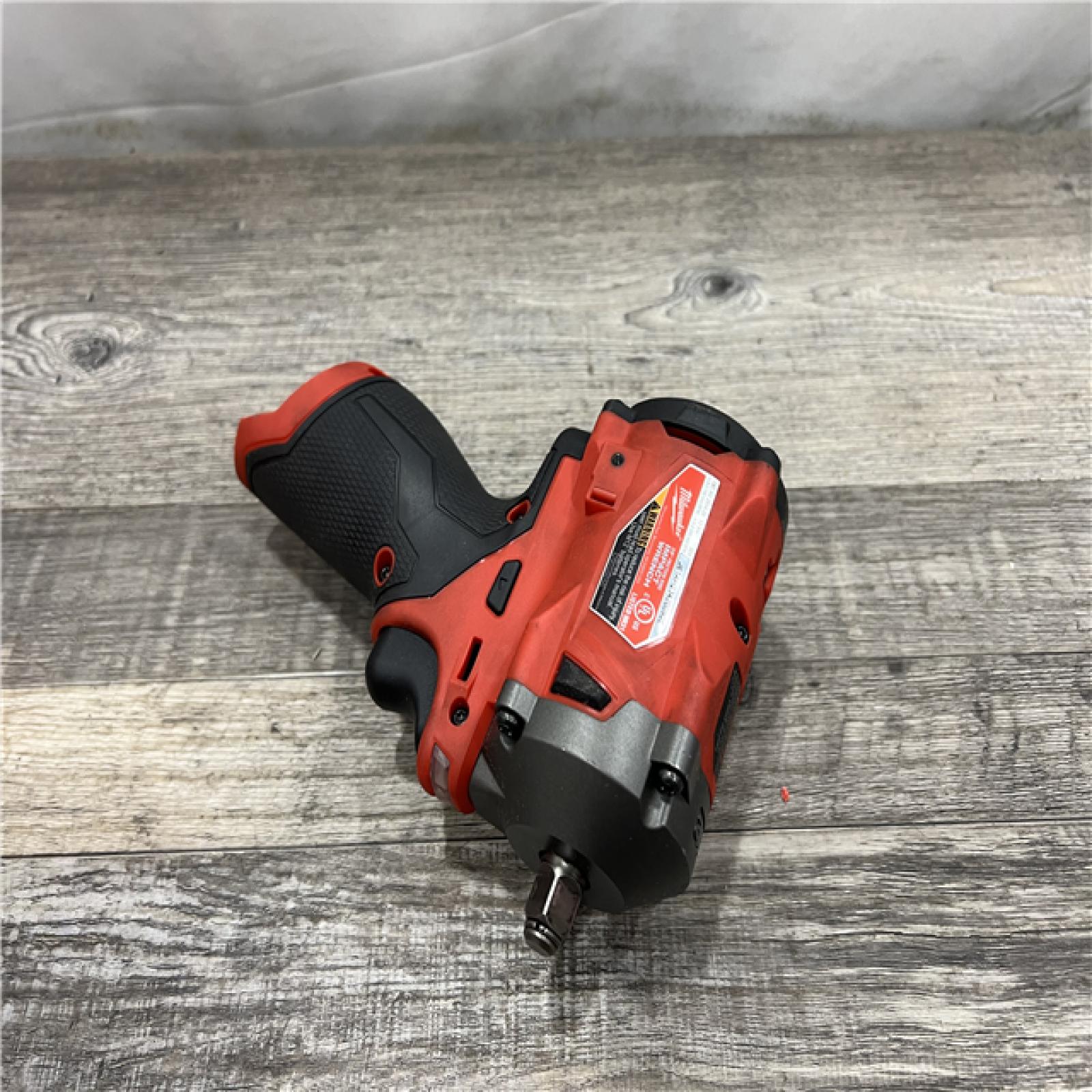 AS-IS MILWAUKEE M12 FUEL 12V Lithium-Ion Brushless Cordless Stubby 3/8 in. Impact Wrench (Tool-Only)