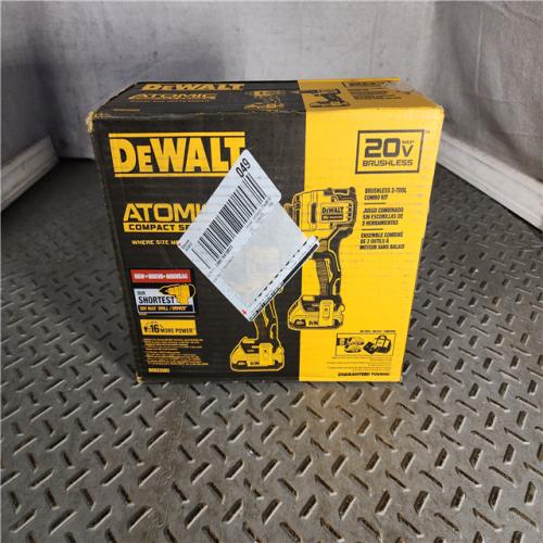 HOUSTON LOCATION - AS-IS DEWALT ATOMIC 20-Volt MAX Lithium-Ion Cordless Combo Kit (2-Tool) with (2) 2.0Ah Batteries, Charger and Bag