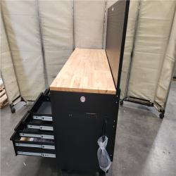 California AS-IS Husky 61 IN.10 Drawer 1 Door 24 IN. D MOBILE WORKBENCH WITH PEGBOARD AND SHELF