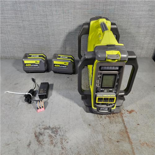 HOUSTON LOCATION - AS-IS RYOBI 40V 1800-Watt Portable Battery Power Station Inverter Generator and 4-Port Charger with (2) 6.0 Ah Batteries