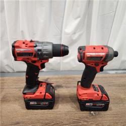 AS-IS Milwaukee M18 FUEL 18V Lithium-Ion Brushless Cordless Hammer Drill and Impact Driver Combo Kit (2-Tool) with 2 Batteries