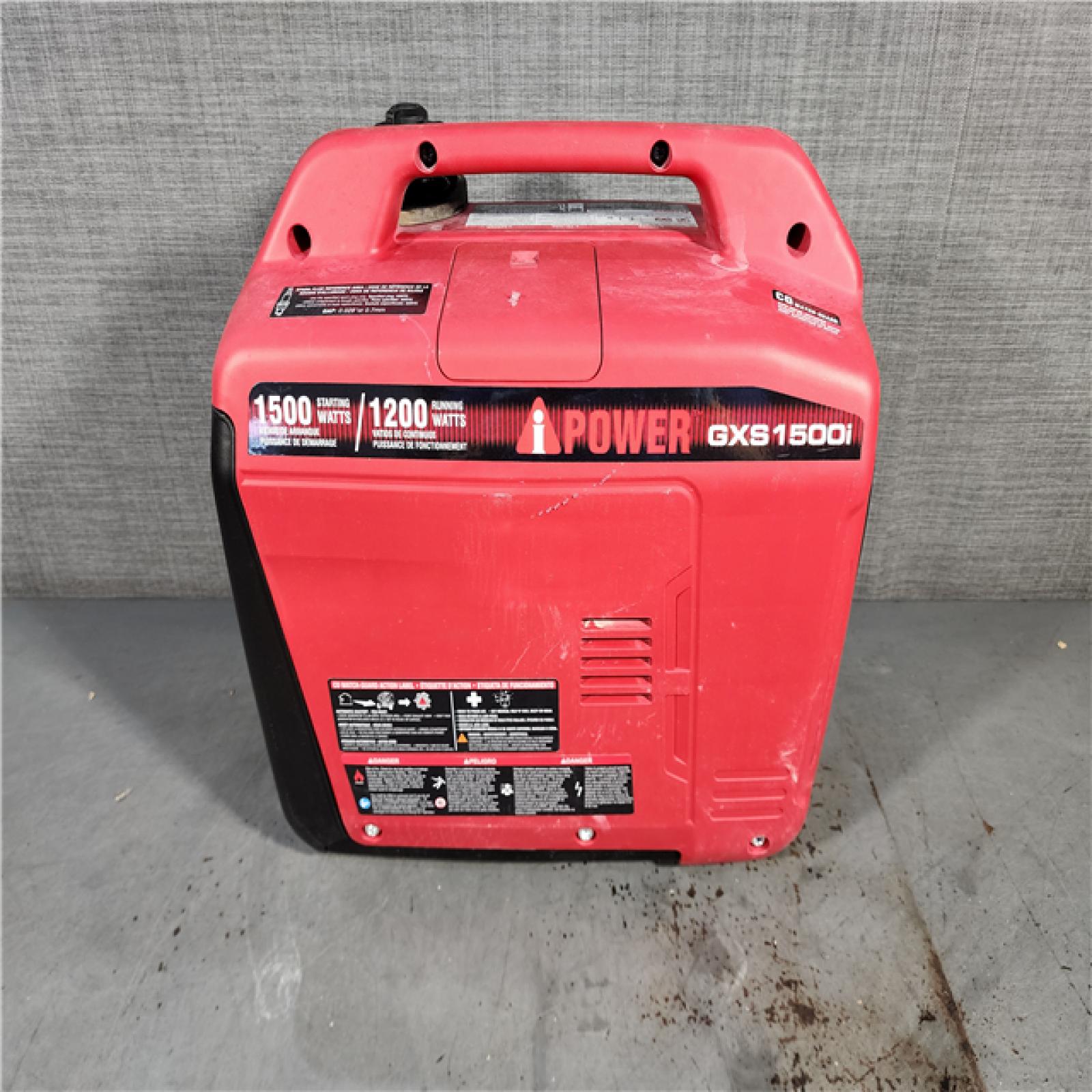 HOUSTON LOCATION - AS-IS 1500-Watt Recoil Start Gasoline Powered Ultra-Light Inverter Generator with 60cc OHV Engine and CO Sensor Shutdown