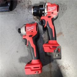 HOUSTON LOCATION - AS-IS (APPEARS LIKE NEW) M18 18-Volt Lithium-Ion Brushless Cordless Compact Hammer Drill/Impact Combo Kit (2-Tool) with (2) Batteries, Bag