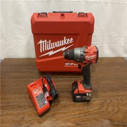 AS-IS Milwaukee 2904-22 Hammer Drill Driver Kit with Batteries  Charger & Tool Case  Red