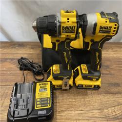 AS IS Dewalt DCK225D2 20V MAX ATOMIC Brushless Compact Lithium-Ion 1/2 in. Cordless Drill Driver and 1/4 in. Impact Driver Combo Kit with 2 Batteries 2 Ah