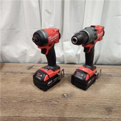 AS-IS Milwaukee M18 FUEL 18V Lithium-Ion Brushless Cordless Hammer Drill and Impact Driver Combo Kit (2-Tool) with 2 Batteries