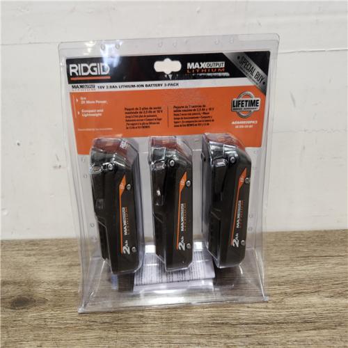 Phoenix Location NEW Sealed RIDGID 18V 2.0 Ah MAX Output Lithium-Ion Battery (3-Pack)