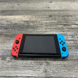 AS-IS Nintendo Switch with Neon Blue and Neon Red Joy-Con