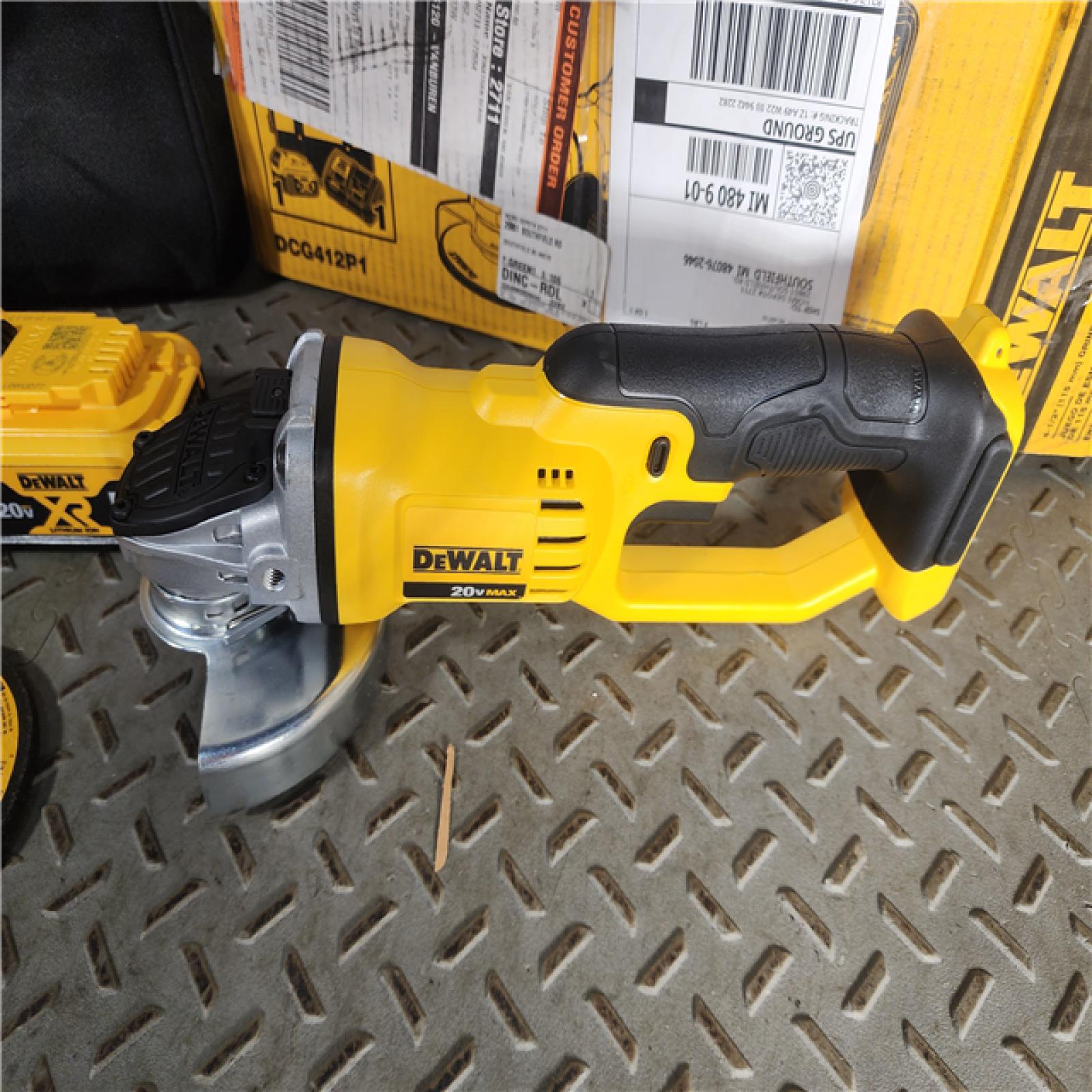 HOUSTON LOCATION - AS-IS (APPEARS LIKE NEW) 20V MAX Cordless 4.5 in. - 5 in. Grinder, (1) 20V 5.0Ah Battery, and Charger