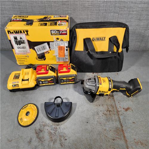 HOUSTON LOCATION - AS-IS (APPEARS LIKE NEW) DeWalt Flexvolt 60V Max Cordless Grinder  4.5 in; 6 in  Kit  1 KT (115-DCG418X2)