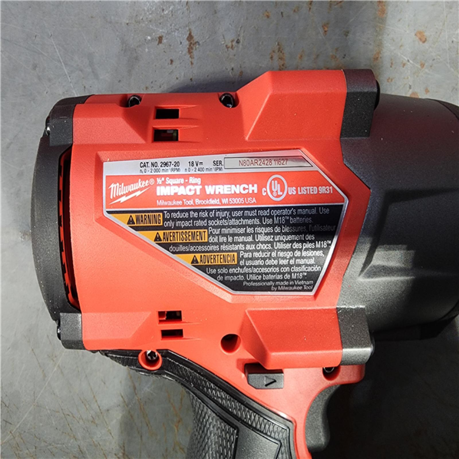 HOUSTON LOCATION - AS-IS Milwaukee M18 1/2 in. Cordless Brushless High Torque Impact Wrench Kit (Battery & Charger)