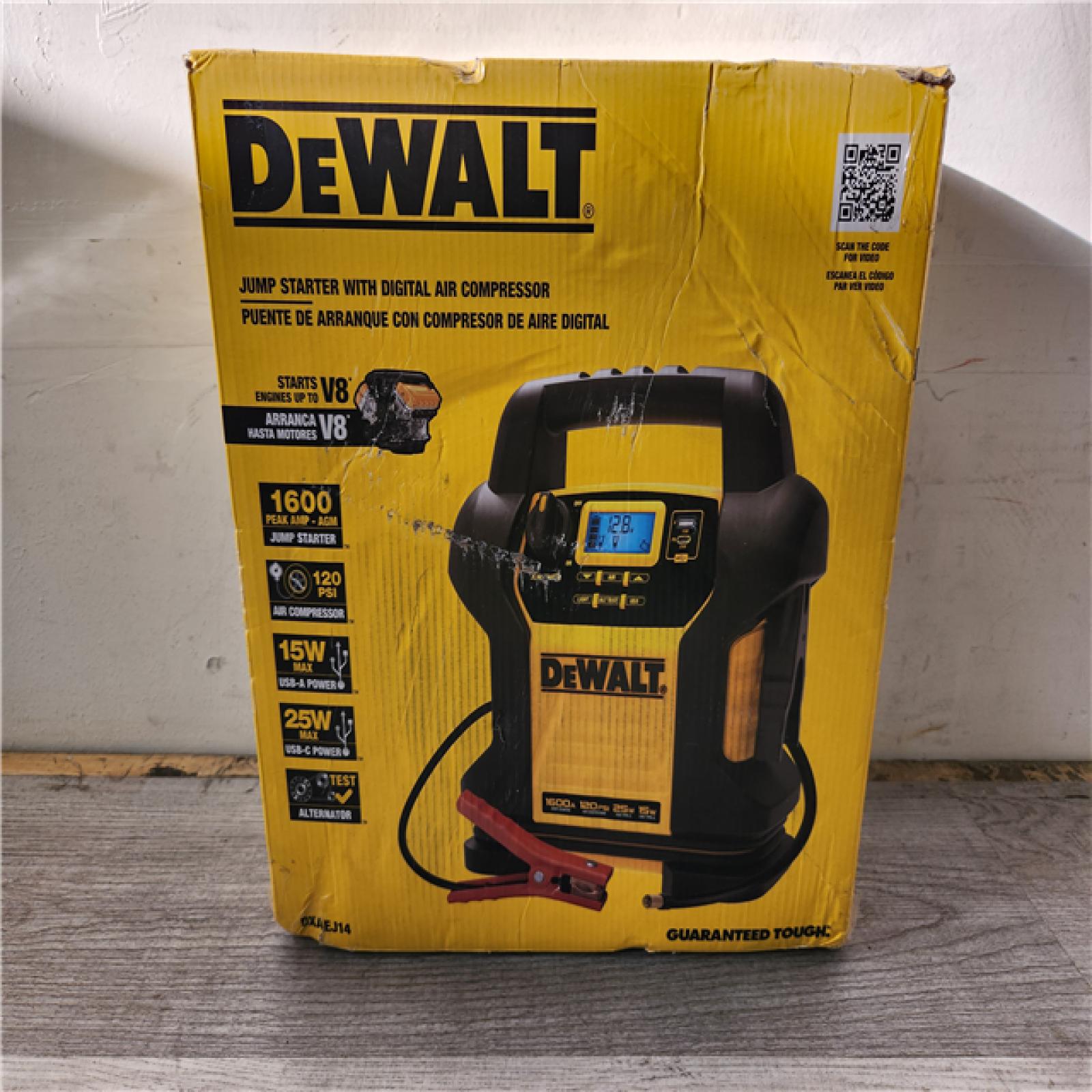 Phoenix Location DEWALT 1600 Peak Amp Jump Starter with Digital Compressor and USB Power Bank