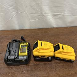 AS-ISDEWALT 20V MAX Lithium-Ion 6.0Ah and 4.0Ah Battery and Charger Starter Kit